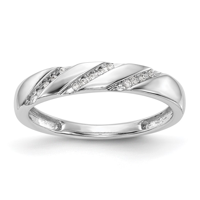 14K White Gold Lab Grown VS/SI+ G+ Dia Complete Trio Ladies Wedding Band