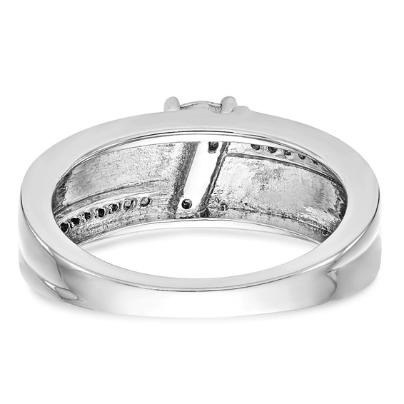 14K White Gold Complete Diamond Trio Engagement Ring