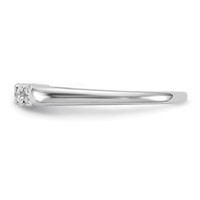 14K White Gold 0.50 Carat Lab Grown Diamond VS SI+ G+ Five Stone Complete Fashion Band view 4