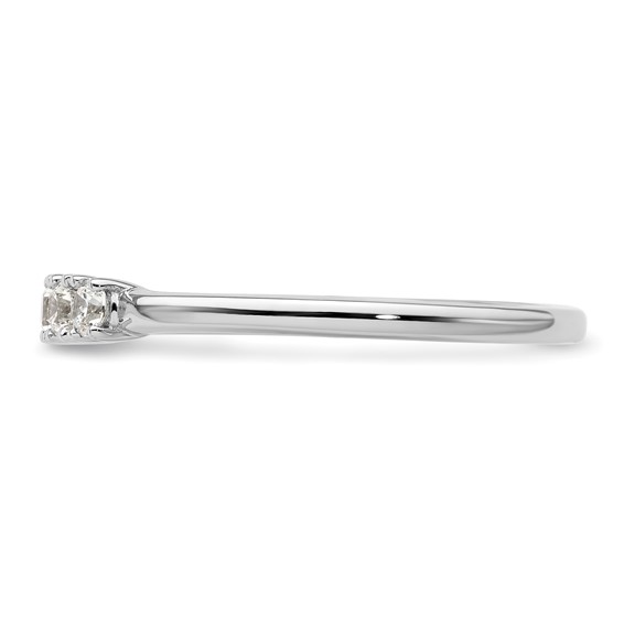14K White Gold 5-Stone Shared Prong (Holds 5-2.3mm Round) Diamond Band Mounting