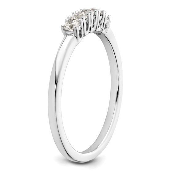 14K White Gold 5-Stone Shared Prong (Holds 5-2.3mm Round) Diamond Band Mounting