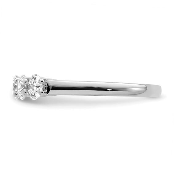 14K White Gold 5-Stone Shared Prong (Holds 5-4.1mm Round) Diamond Band Mounting