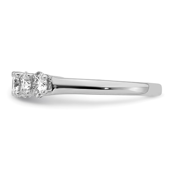 14K White Gold 5-Stone Shared Prong (Holds 5-4.3mm Round) Diamond Band Mounting