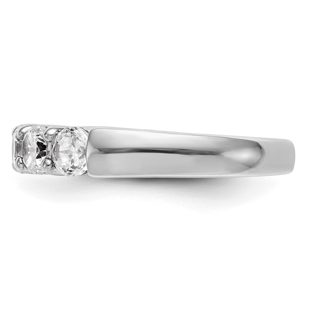 14k White Gold 1 carat Lab Grown Diamond VS/SI+ G+ Five Stone Complete Fashion Band (RM3175B-110-WLG)