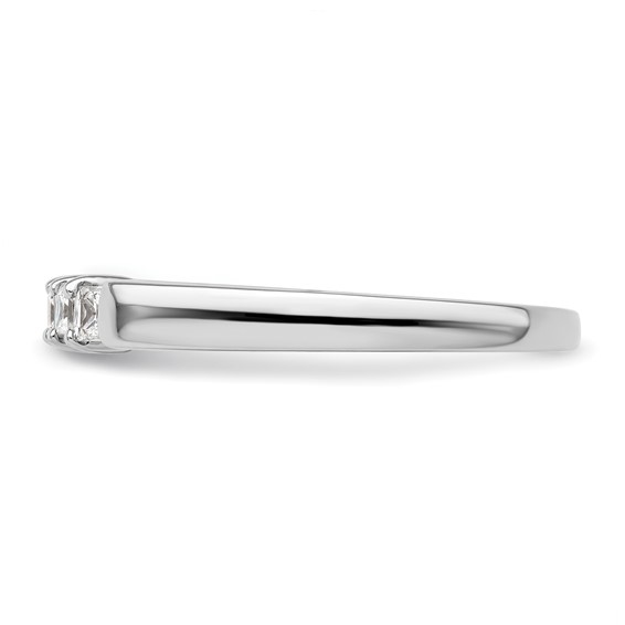 14K White Gold 5-Stone Shared Prong (Holds 5-2.2mm Princess) Diamond Band Mounting