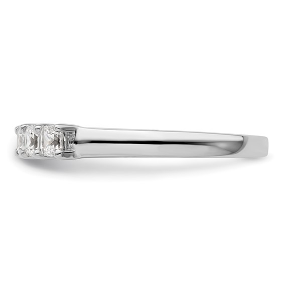 14K White Gold 5-Stone Shared Prong (Holds 5-2.8mm Princess) Diamond Band Mounting
