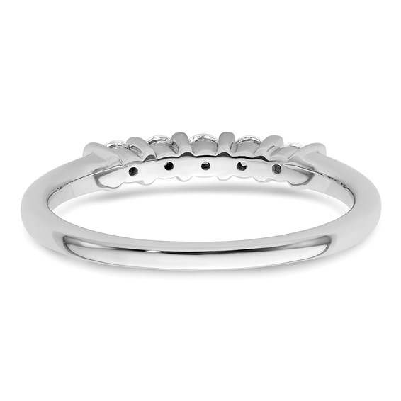 14K White Gold 5-Stone Half-Bezel (Holds 5-2.3mm Round) Diamond Band Mounting