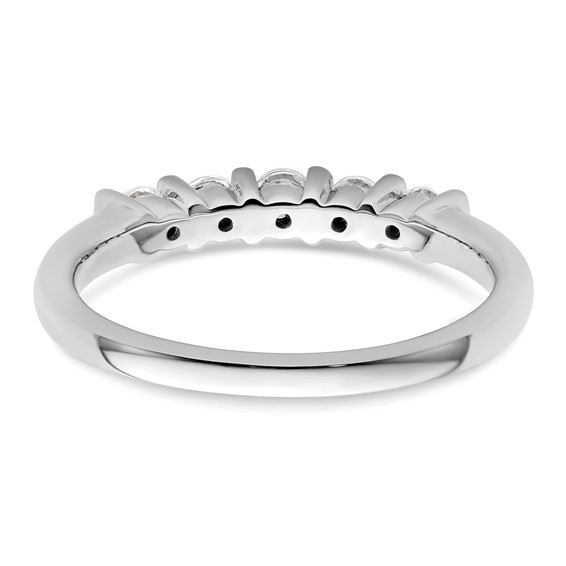 14K White Gold 5-Stone Half-Bezel (Holds 5-2.6mm Round) Diamond Band Mounting