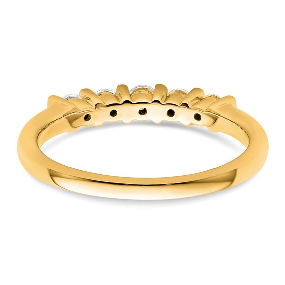 14K Yellow Gold 5-Stone Diamond Band Mounting