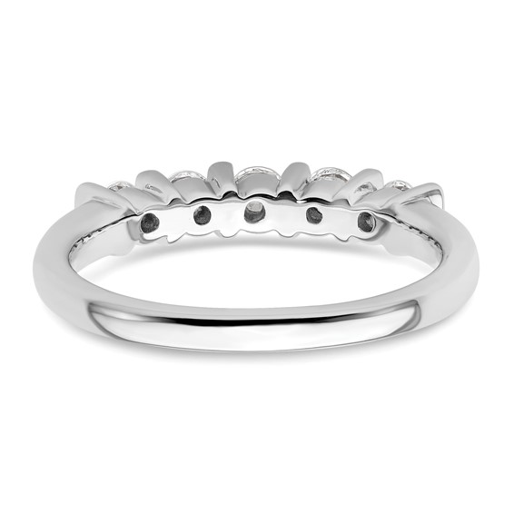 14K White Gold 5-Stone Half-Bezel (Holds 5-2.9mm Round) Diamond Band Mounting