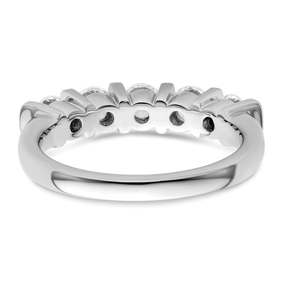14K White Gold 5-Stone Half-Bezel (Holds 5-3.8mm Round) Diamond Band Mounting
