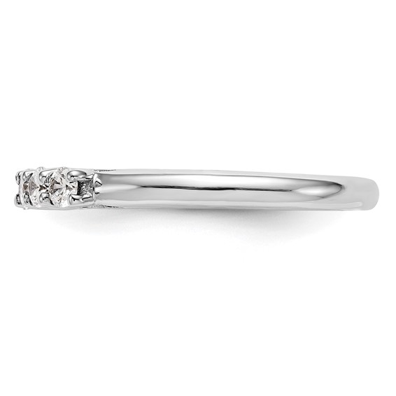 14K White Gold 6-Stone Shared Prong (Holds 6-3.1mm Round) Diamond Band Mounting