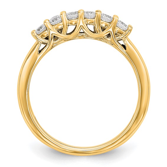 10K Yellow Gold 7-Stone Diamond Band Mounting