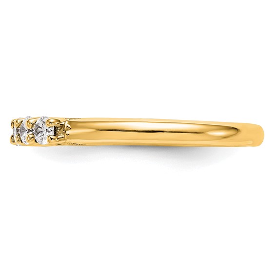 10K Yellow Gold 7-Stone Diamond Band Mounting