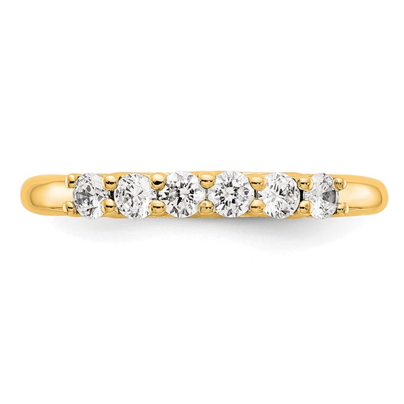 10K Yellow Gold 7-Stone Diamond Band Mounting