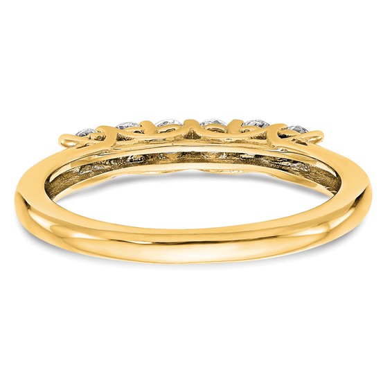 10K Yellow Gold 7-Stone Diamond Band Mounting