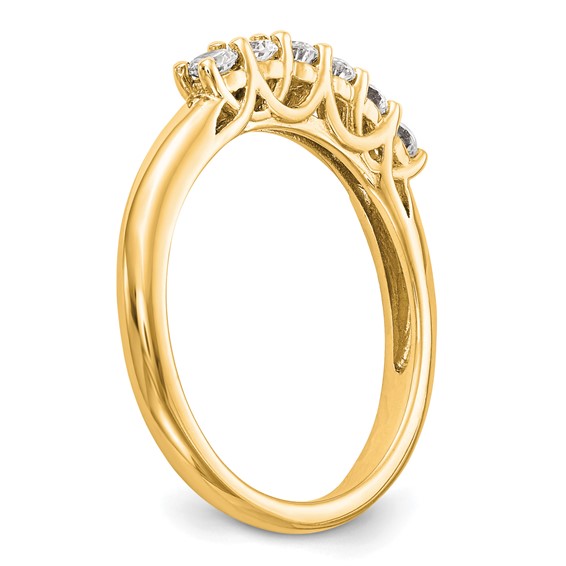 10K Yellow Gold 7-Stone Diamond Band Mounting