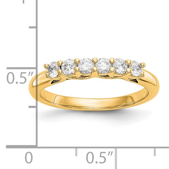 10K Yellow Gold 7-Stone Diamond Band Mounting