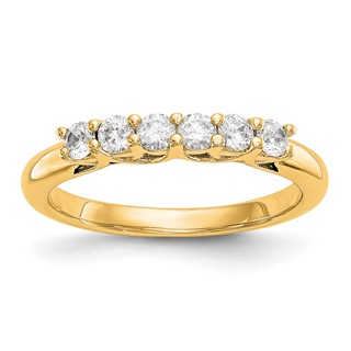 10K Yellow Gold 7-Stone Diamond Band Mounting