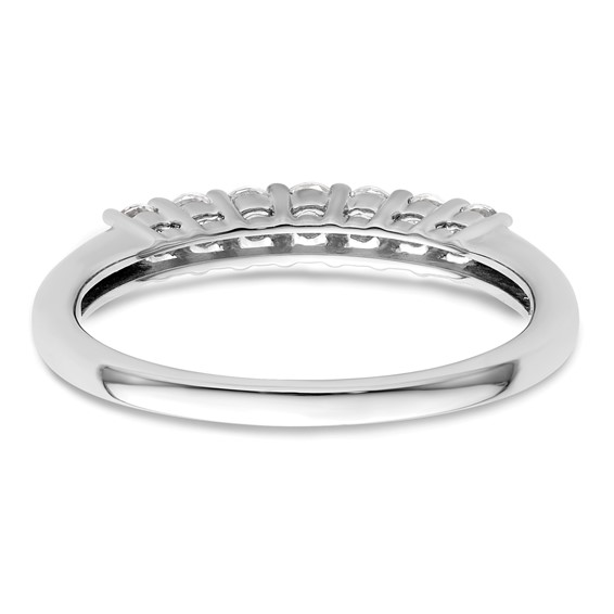 14K White Gold 7-Stone Shared Prong (Holds 7-2.3mm Round) Diamond Band Mounting