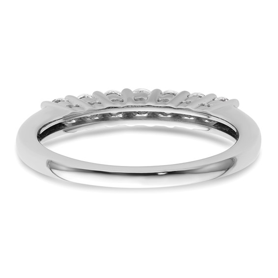 14K White Gold 7-Stone Shared Prong (Holds 7-2.5mm Round) Diamond Band Mounting