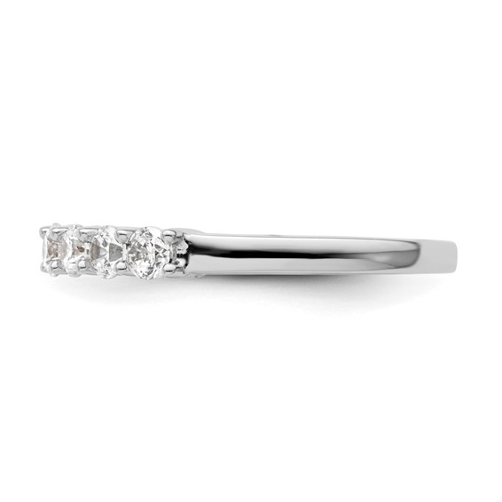 14K White Gold 7-Stone Shared Prong (Holds 7-3.0mm Round) Diamond Band Mounting