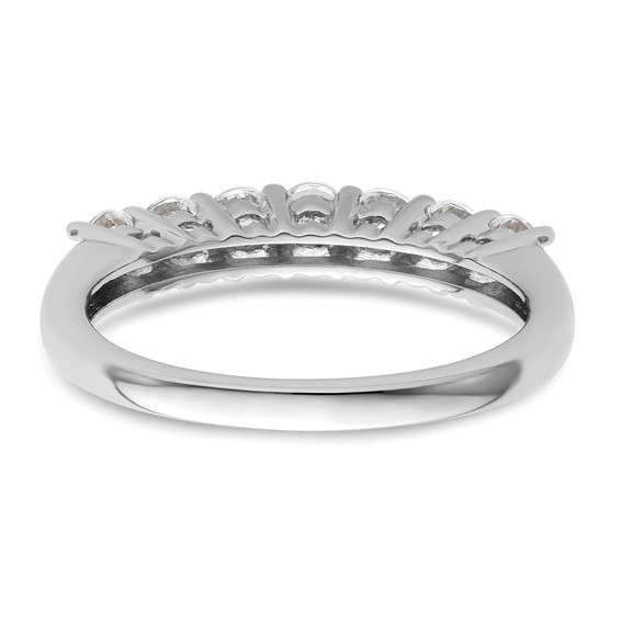 14K White Gold 7-Stone Shared Prong (Holds 7-3.0mm Round) Diamond Band Mounting