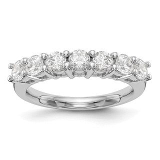 14K White Gold 7-Stone Shared Prong (Holds 7-3.5mm Round) Diamond Band Mounting