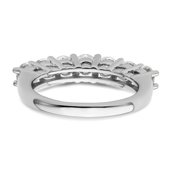 14K White Gold 7-Stone Shared Prong (Holds 7-3.9mm Round) Diamond Band Mounting