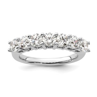 14K White Gold 7-Stone Shared Prong (Holds 7-3.9mm Round) Diamond Band Mounting