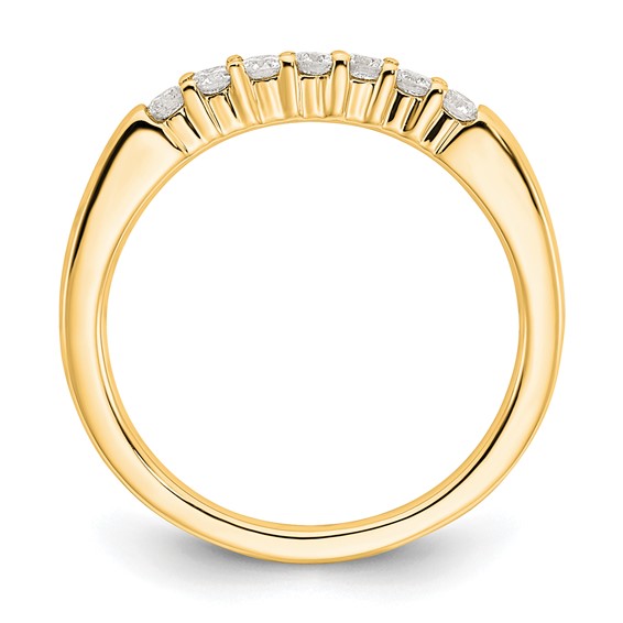 14K Yellow Gold 7-Stone Diamond Band Mounting