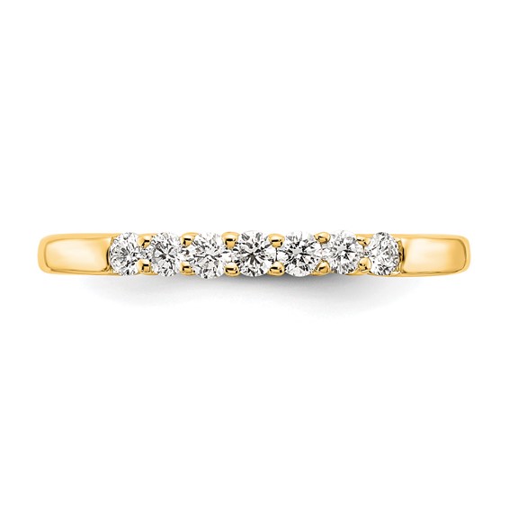14K Yellow Gold 7-Stone Diamond Band Mounting