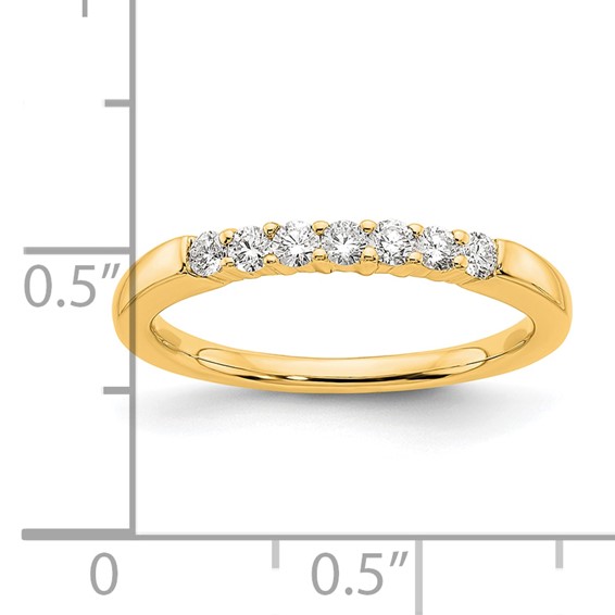 14K Yellow Gold 7-Stone Diamond Band Mounting