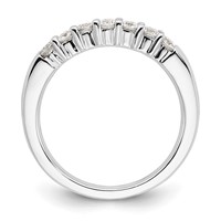 14K White Gold 0.50 Carat Lab Grown Diamond VS SI+ G+ Seven Stone Complete Fashion Band view 2