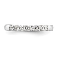 14K White Gold 0.50 Carat Lab Grown Diamond VS SI+ G+ Seven Stone Complete Fashion Band view 3