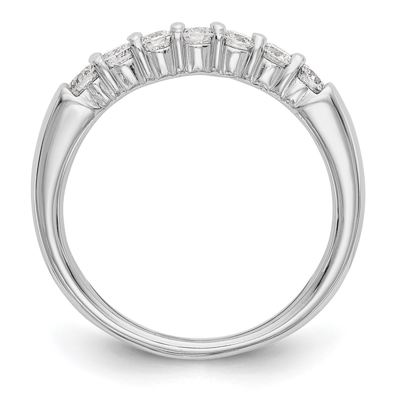 14k White Gold 3/4 carat Lab Grown Diamond VS/SI+ G+ Seven Stone Complete Fashion Band