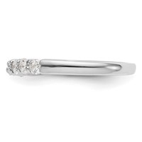 14K White Gold 0.75 Carat Lab Grown Diamond VS SI+ G+ Seven Stone Complete Fashion Band view 4