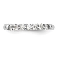 14K White Gold 0.75 Carat Lab Grown Diamond VS SI+ G+ Seven Stone Complete Fashion Band view 5