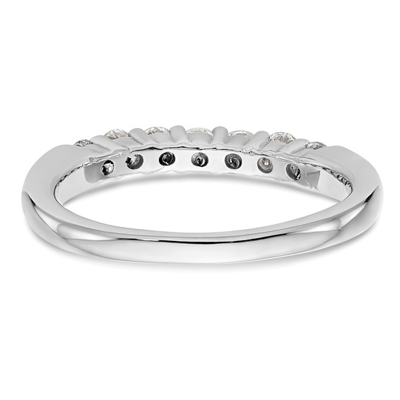 14K White Gold 7-Stone Shared Prong (Holds 7-3.0mm Round) Diamond Band Mounting
