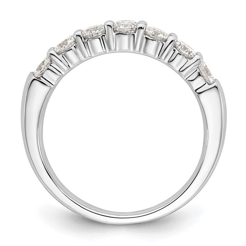 14k White Gold 1 carat Lab Grown Diamond VS/SI+ G+ Seven Stone Complete Fashion Band