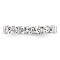 14K White Gold 1.20 Carat Lab Grown Diamond VS SI+ G+ Seven Stone Complete Fashion Band view 4
