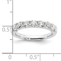 14K White Gold 1.20 Carat Lab Grown Diamond VS SI+ G+ Seven Stone Complete Fashion Band view 5