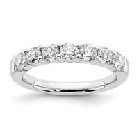 14K White Gold 1.20 Carat Lab Grown Diamond VS SI+ G+ Seven Stone Complete Fashion Band view 1