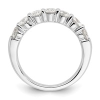 14K White Gold 1.62 Carat Lab Grown Diamond VS SI+ G+ Seven Stone Complete Fashion Band view 3