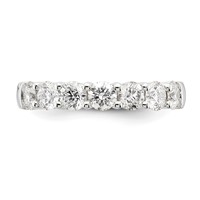14K White Gold 1.62 Carat Lab Grown Diamond VS SI+ G+ Seven Stone Complete Fashion Band view 4