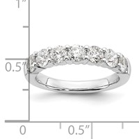 14K White Gold 1.62 Carat Lab Grown Diamond VS SI+ G+ Seven Stone Complete Fashion Band view 5