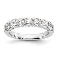 14K White Gold 1.62 Carat Lab Grown Diamond VS SI+ G+ Seven Stone Complete Fashion Band view 1