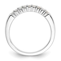 14K White Gold 0.20 Carat Lab Grown Diamond VS SI+ G+ Nine Stone Complete Fashion Band view 2