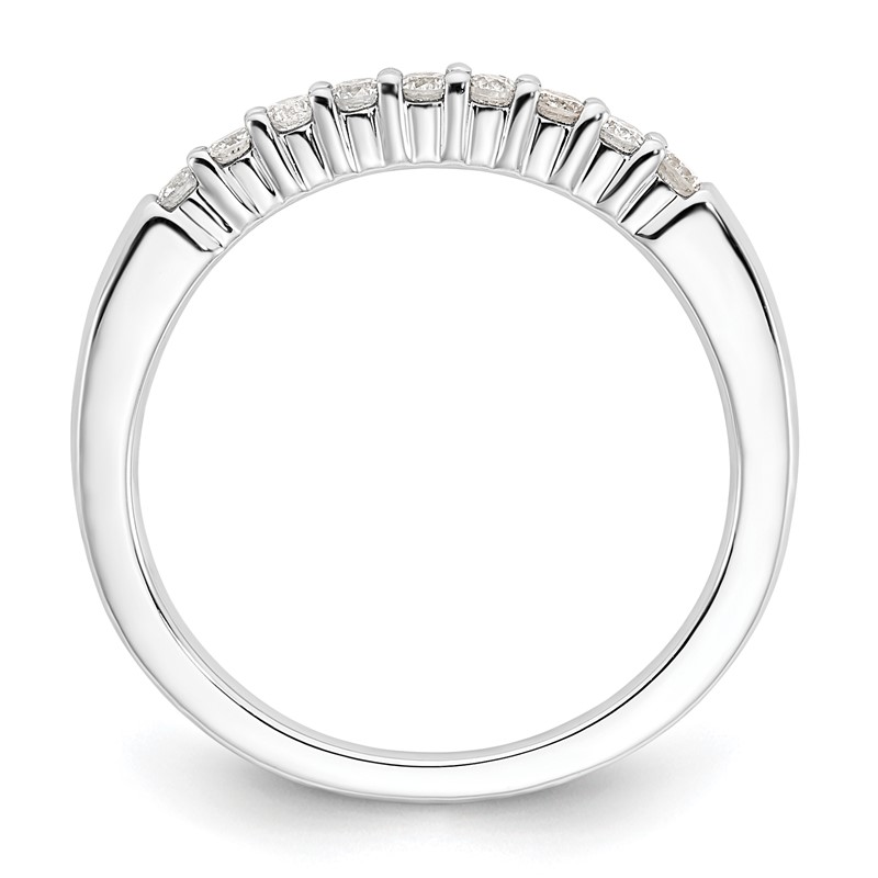 14k White Gold 1/5 carat Lab Grown Diamond VS/SI+ G+ Nine Stone Complete Fashion band