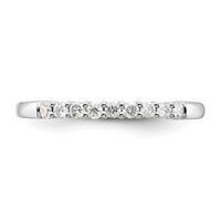 14K White Gold 0.20 Carat Lab Grown Diamond VS SI+ G+ Nine Stone Complete Fashion Band view 3